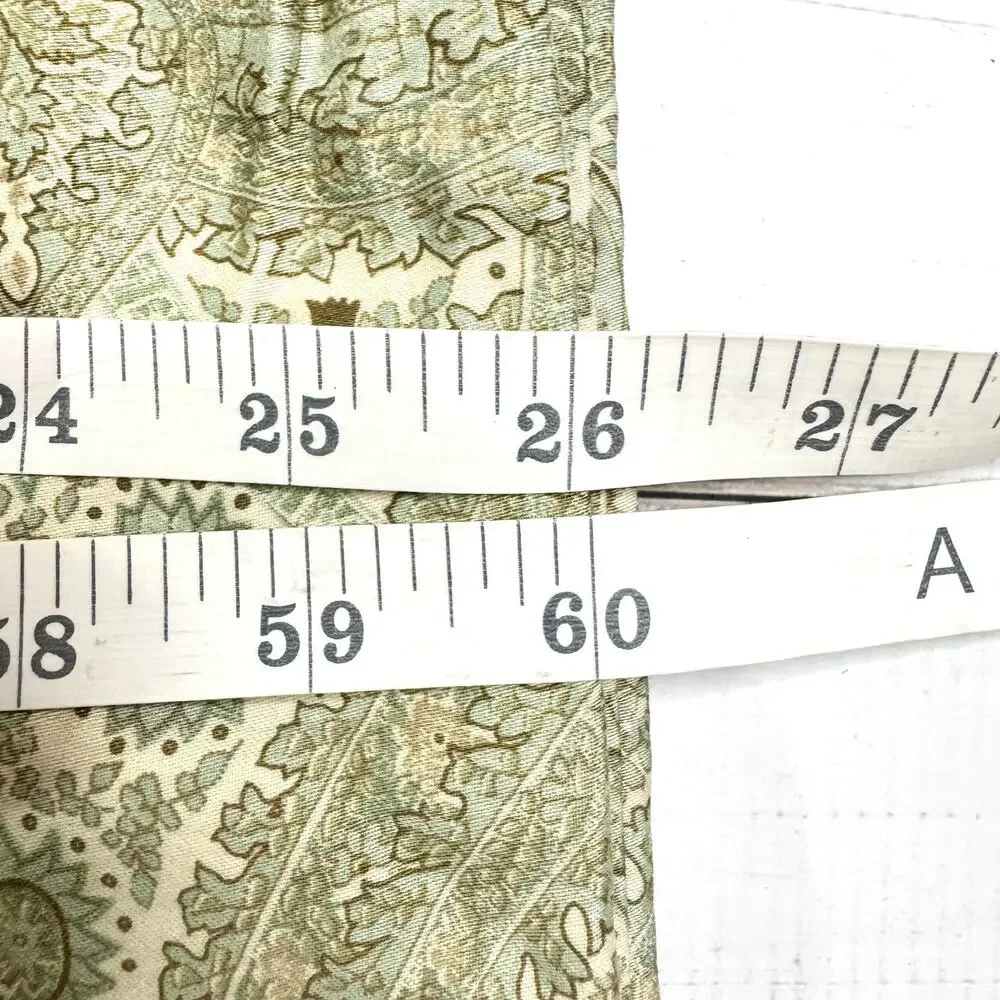 Restoration Hardware Queen Duvet Cover Sage Green Paisley Medallion 100% Cotton
